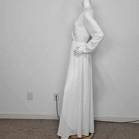 Lulus White Wondrous Water Coastal Romantic Lilies White Maxi Dress Size XXS - Picture 10 of 12